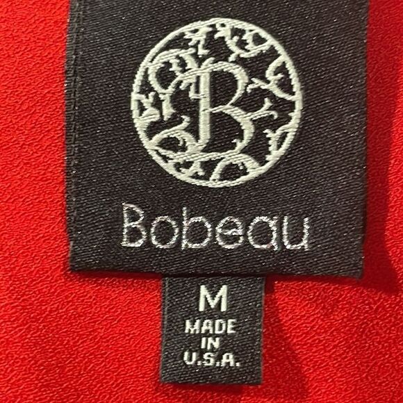 NWOT Bobeau Red Spaghetti Strap Cold Shoulder Dress.  Size M medium 8/10 - Picture 6 of 8